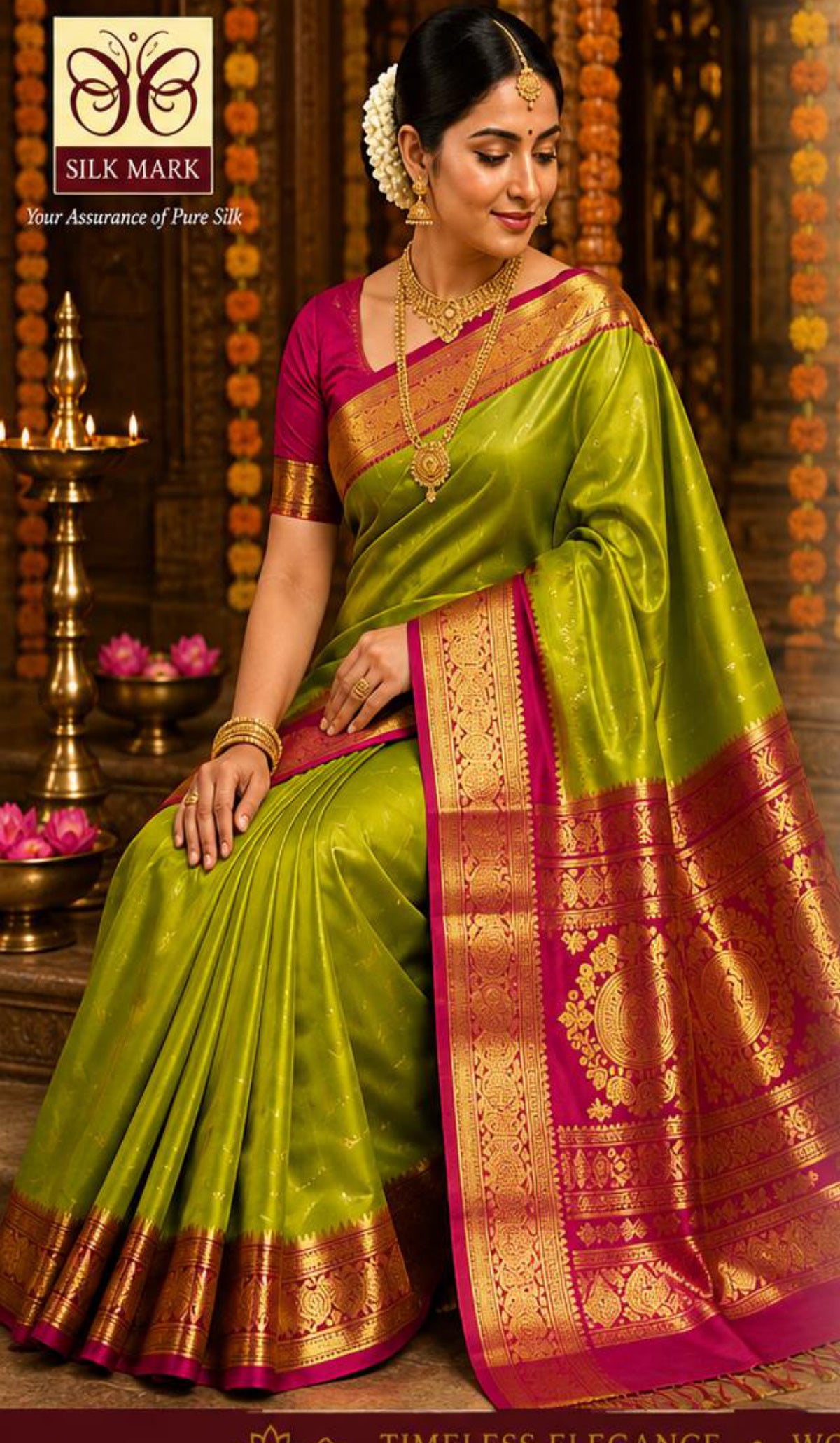 Kanchipuram Soft Silk Green