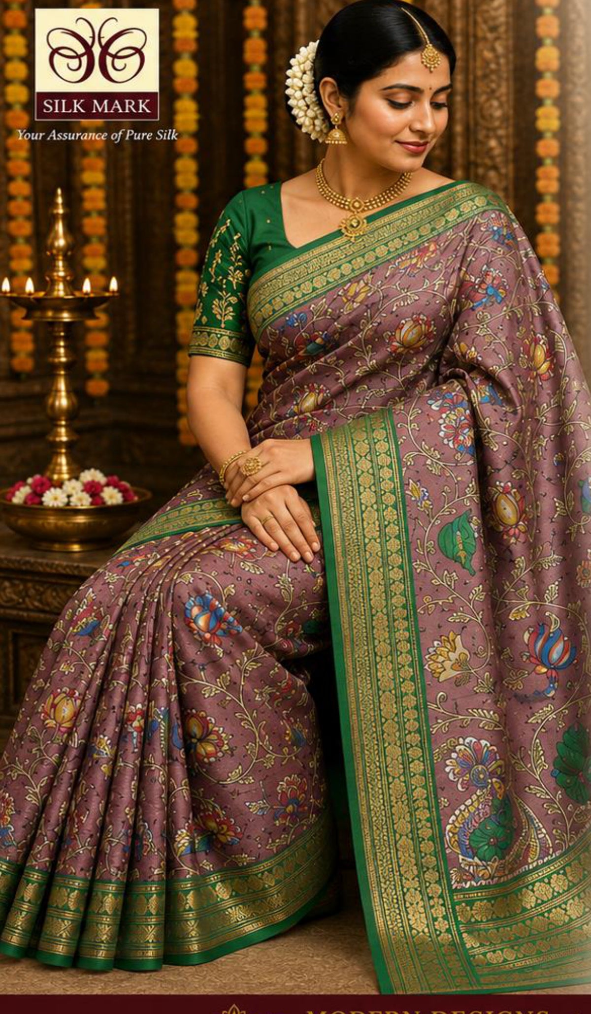 Printed Embroidered Mysore